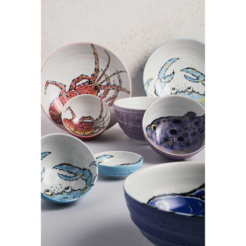 Tokyo Design Studio Seafood Bowl 15.5x8cm Crab Light Blue image number 3